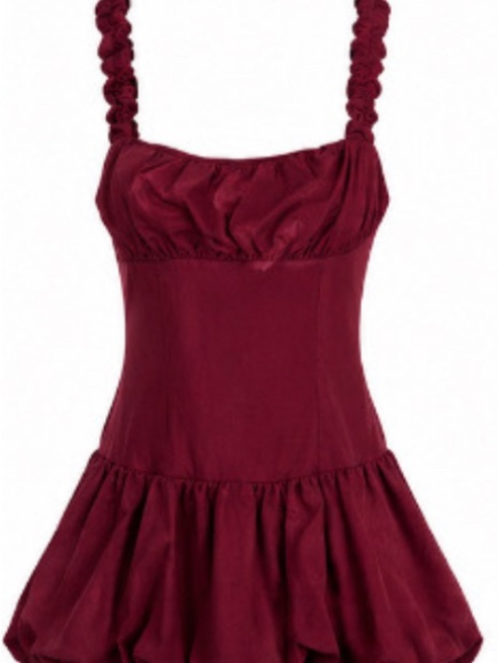 Windsor Burgundy Mini Dress with Twisted Straps